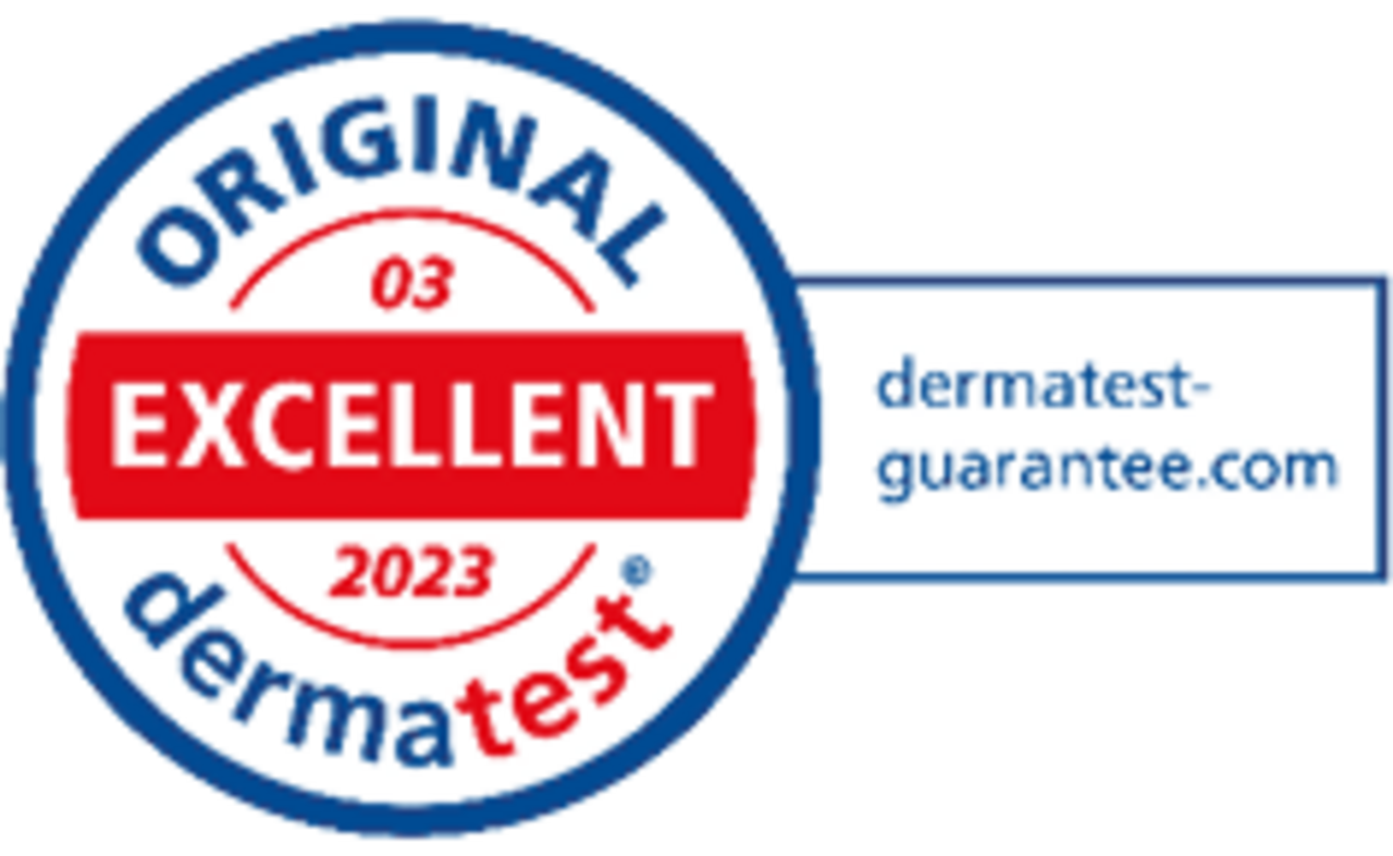 Sigiliu original Dermatest® „Excellent 2023” cu garanție Dermatest